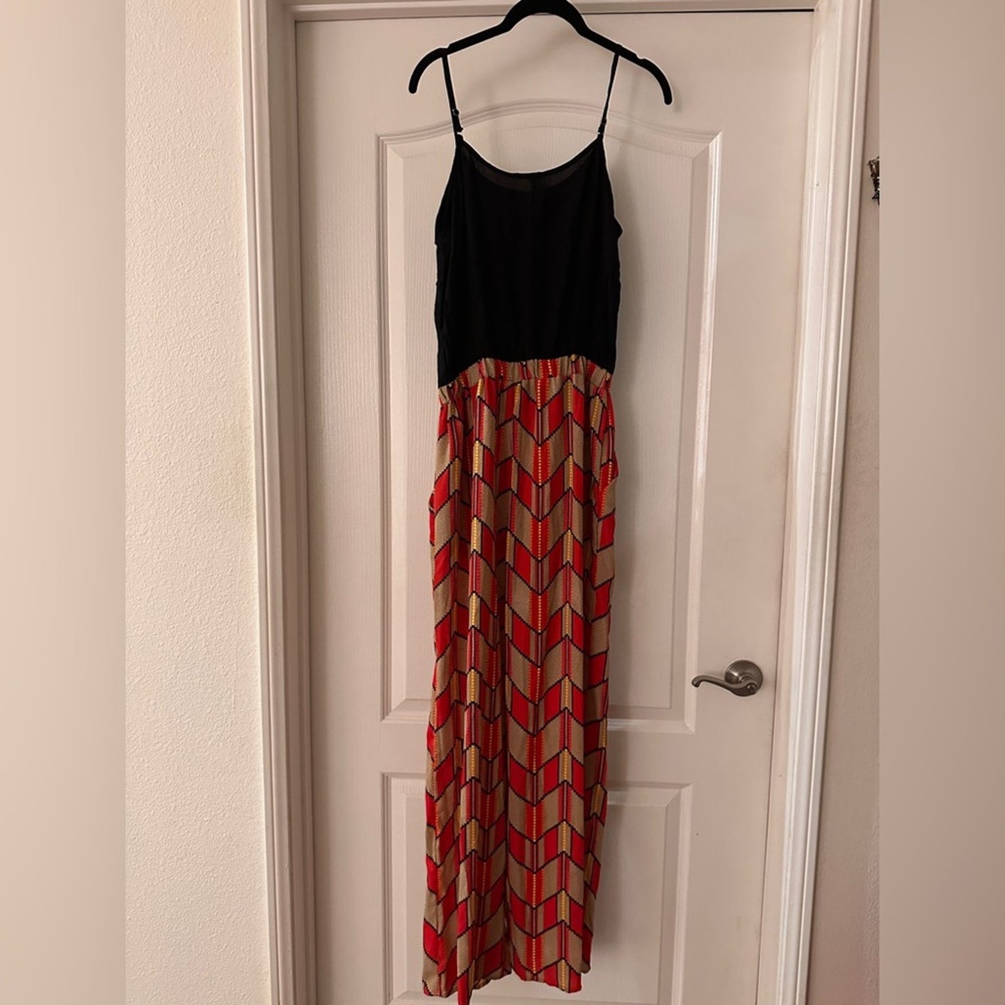 My Story black and red multicolored jumpsuit size large