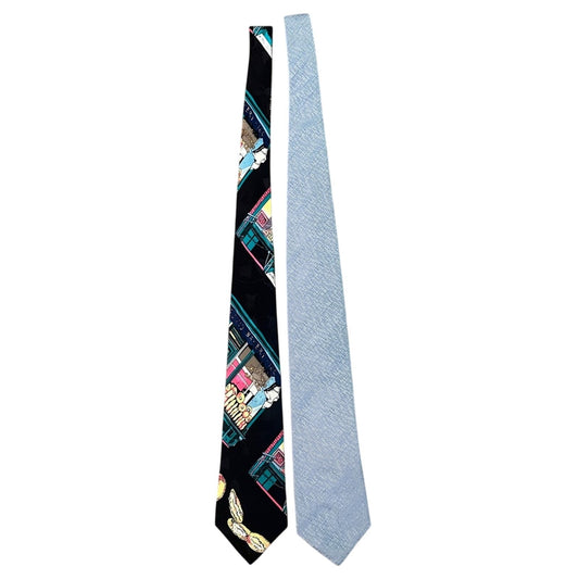 🍷Set of 2 vintage silk ties