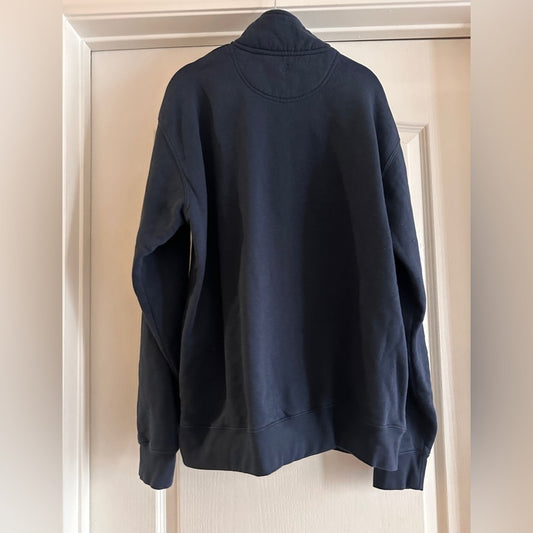 Big Cotton navy blue henley zip sweatshirt size XL