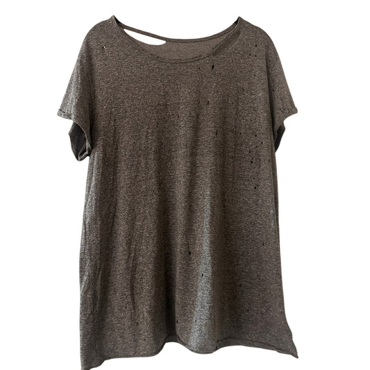 R+A distressed dark grey relaxed fit tee shirt size medium