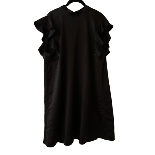 NWT Misguided Black Ruffle Sleeve Low Back dress size 12