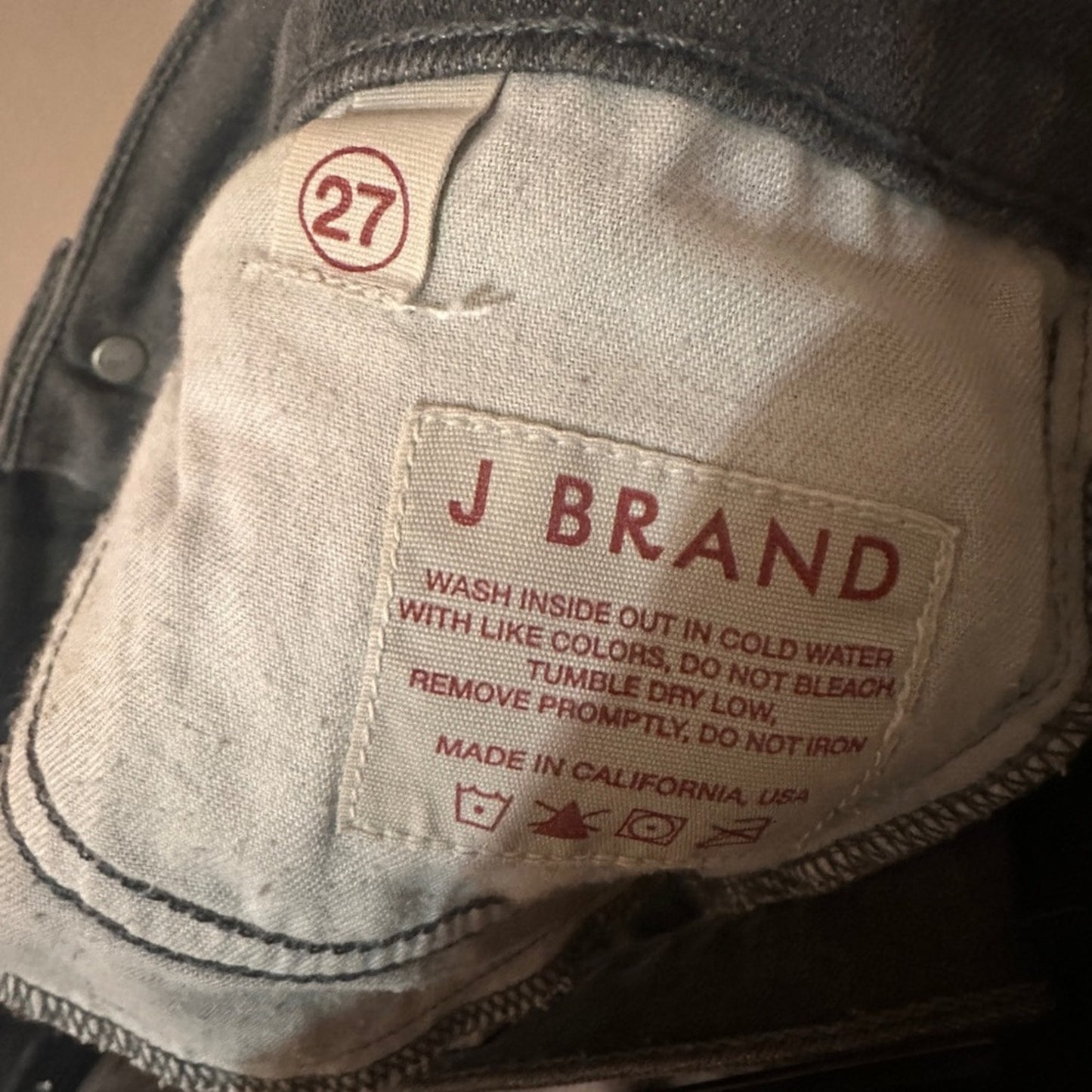 Jbrand Y2K grey low rise skinny jeans size 27