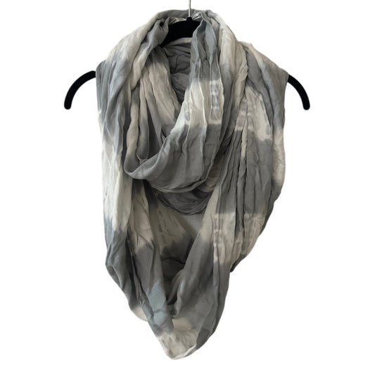 🍷Calvin Klein grey and white tie dye printed striped circle infinity scarf