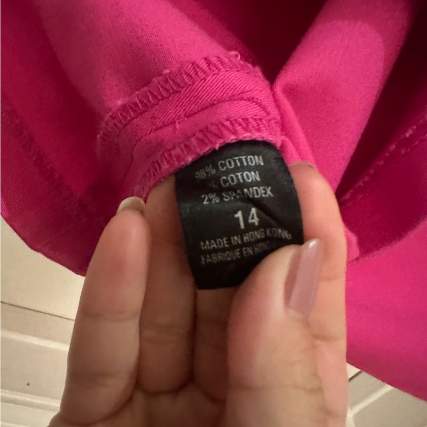 Y2K style pink denim mini skirt size 14