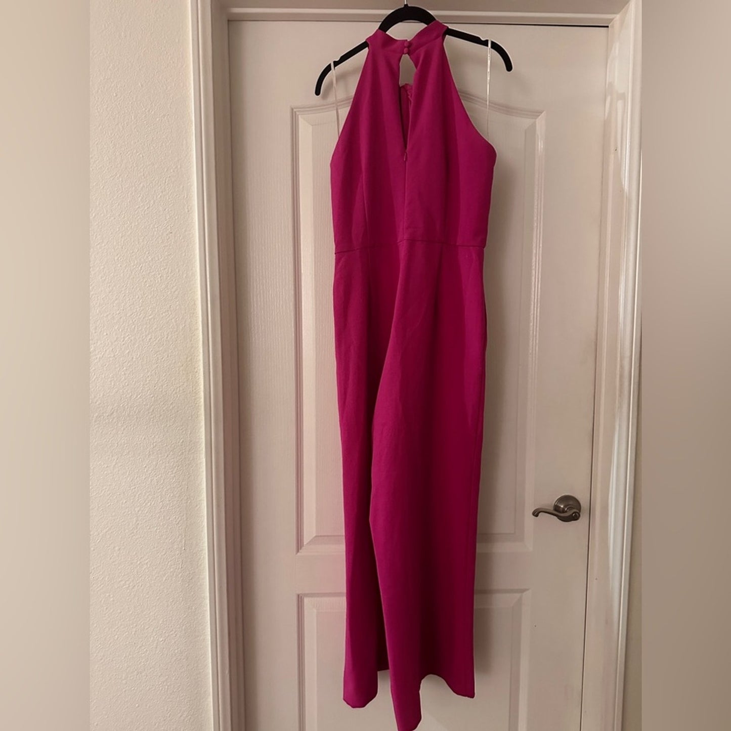 🍷Julia Jordan bright purple twist halter jumpsuit size 8
