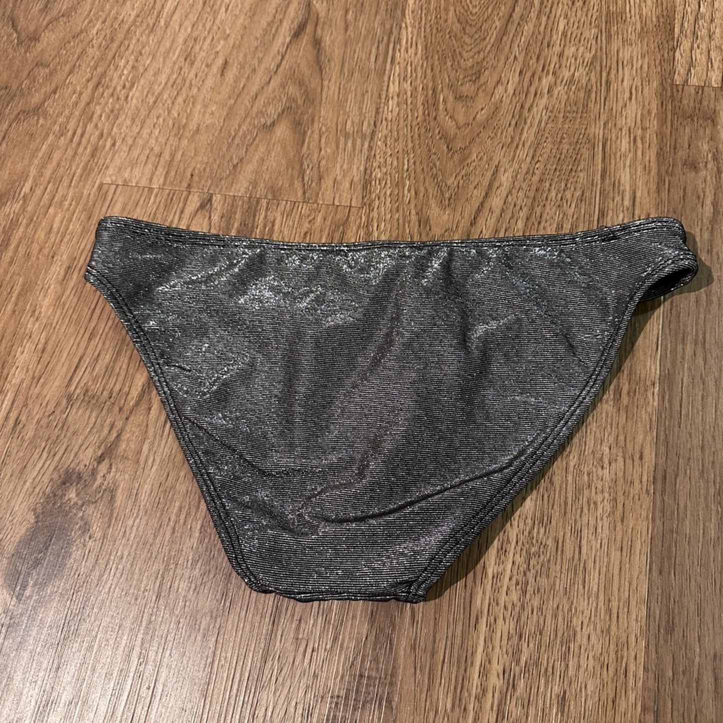 🍷Xhilaration target gunmetal metallic shimmer swimsuit bottoms size small