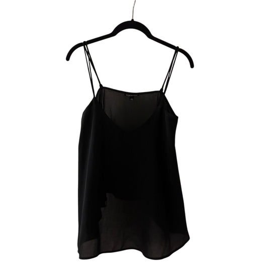 Topshop black chiffon lighter tank size 4