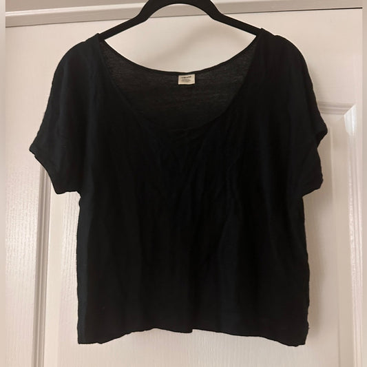 Toots black short sleeve top