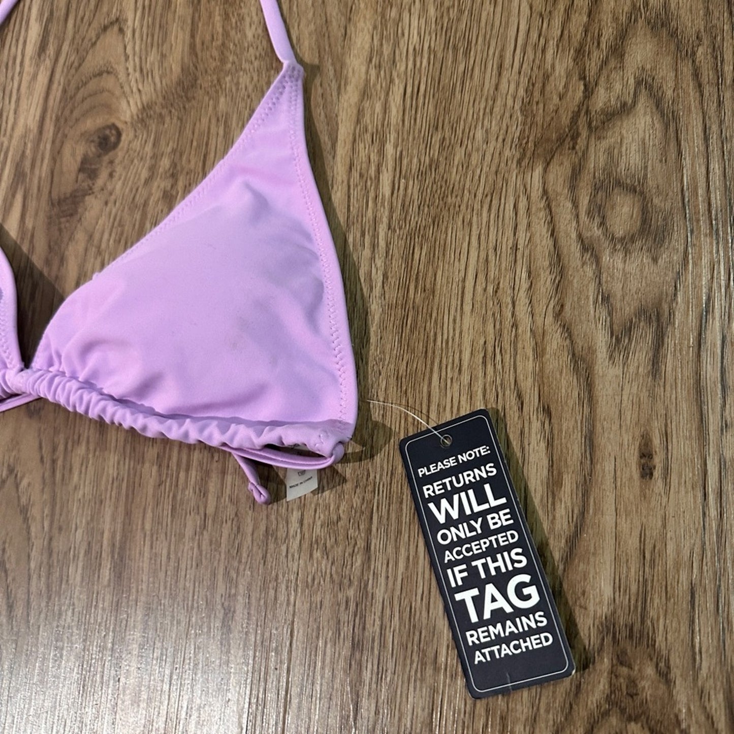 NWT BMJL purple bikini top size large