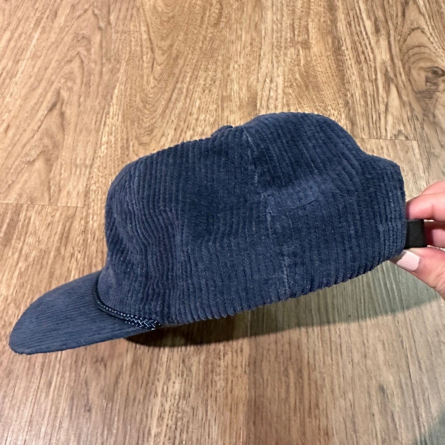 Lake Tahoe suckem up blue corduroy cap