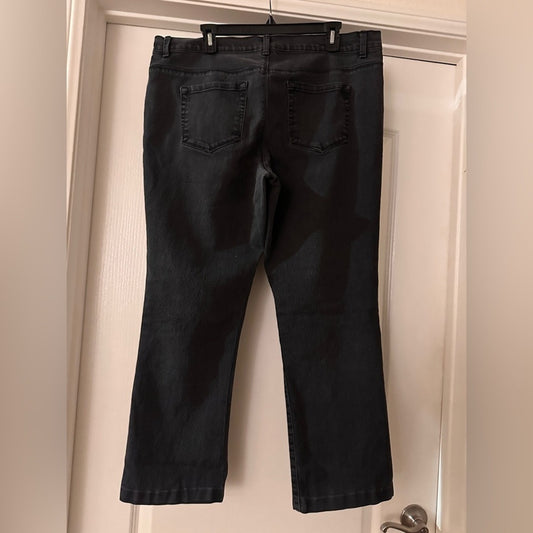 Style & Co. black tummy control mixer boot cut jeans size 16