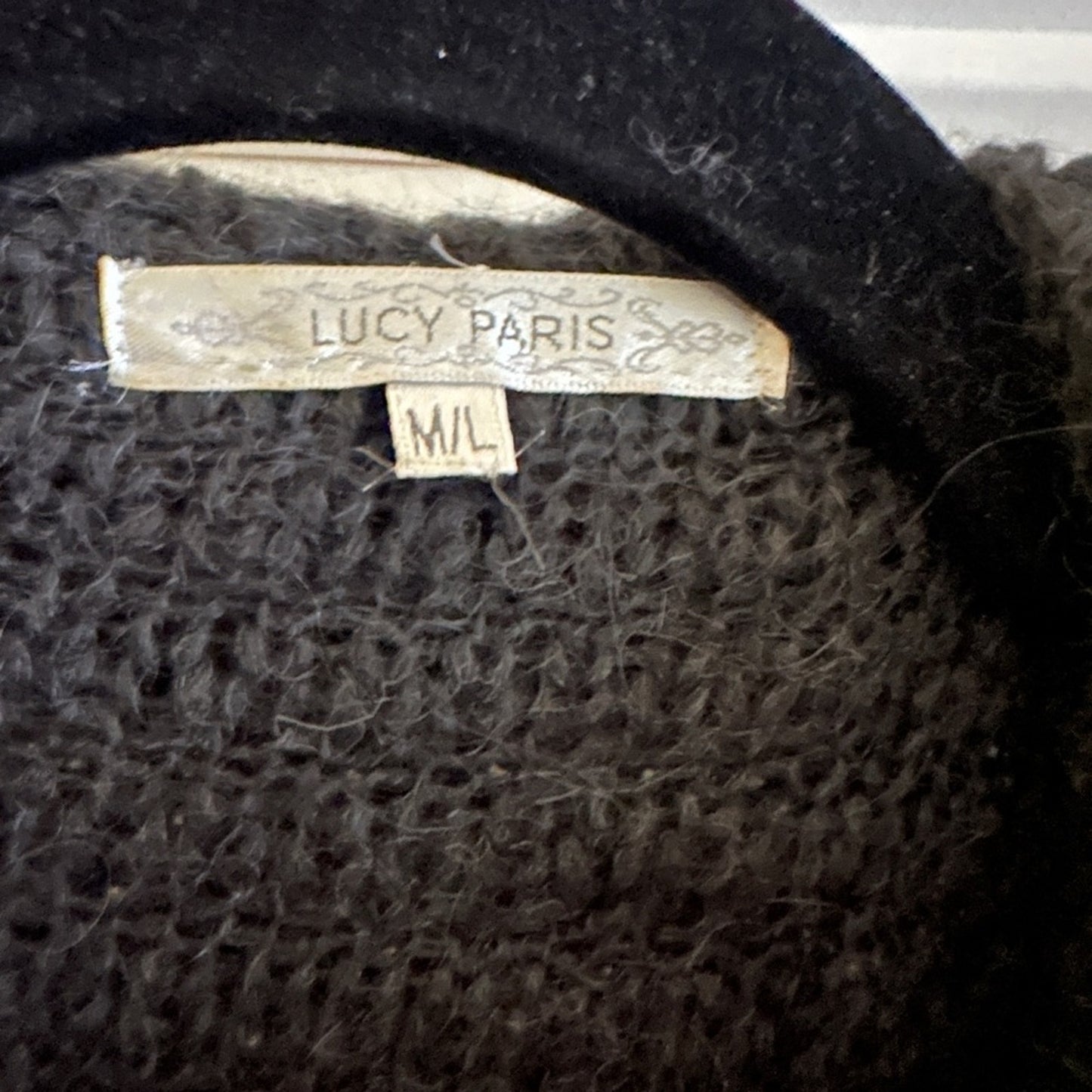 Lucy Paris wool blend long grey cardigan size M/L