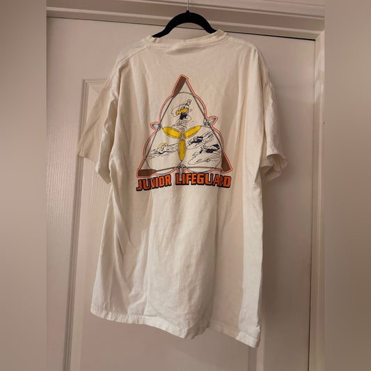 Hanes Venice beach Jr Lifeguard graphic tee size large
