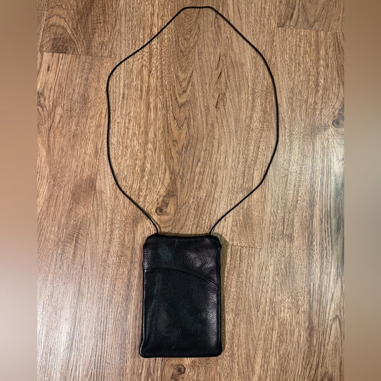Black Leather Crossbody Bag