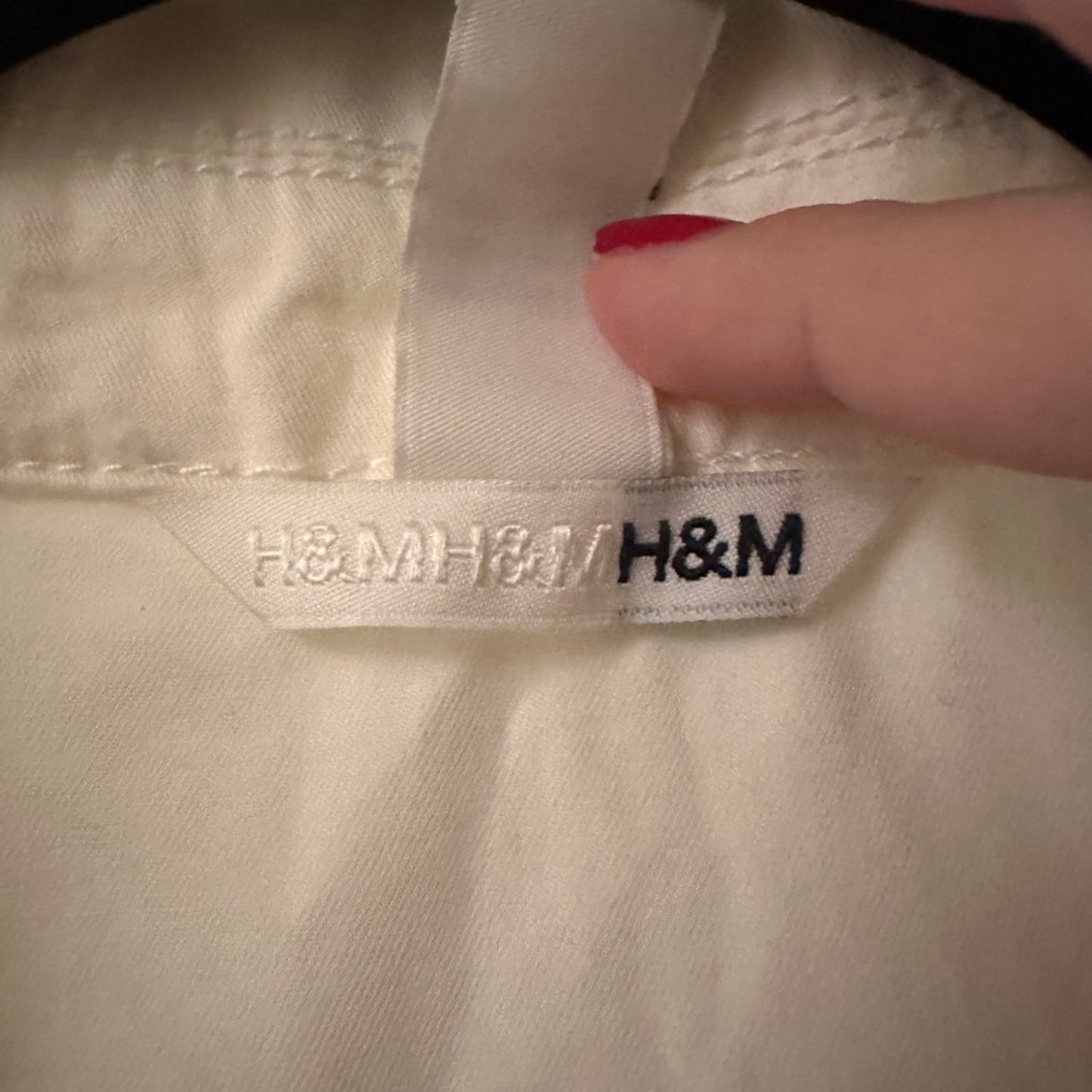 H&M white cotton jacket size 10