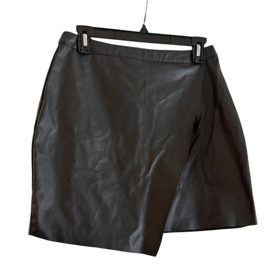 NWT prettylittlething faux leather wrap skirt size 10