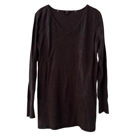 Cupio dark grey vneck sweater size medium