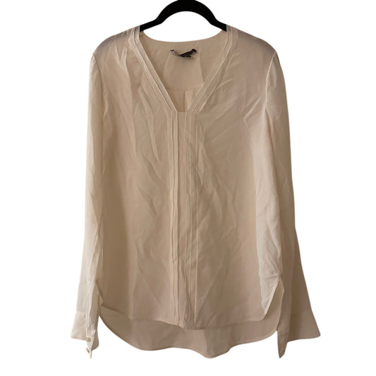 Vince 100% silk cream blouse size medium