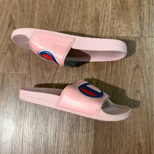 Champion pink slides size 6Y