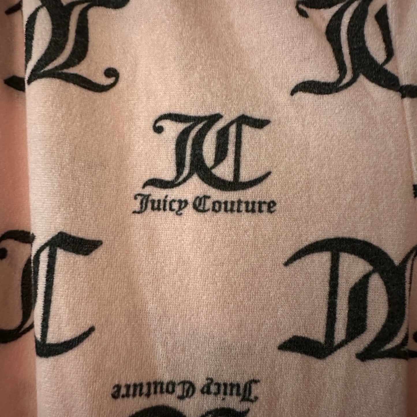 Juicy Couture print pink and black pajama pants size large