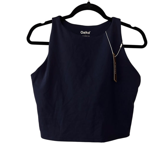 🍷NWT Oalka dark navy blue workout tank size L