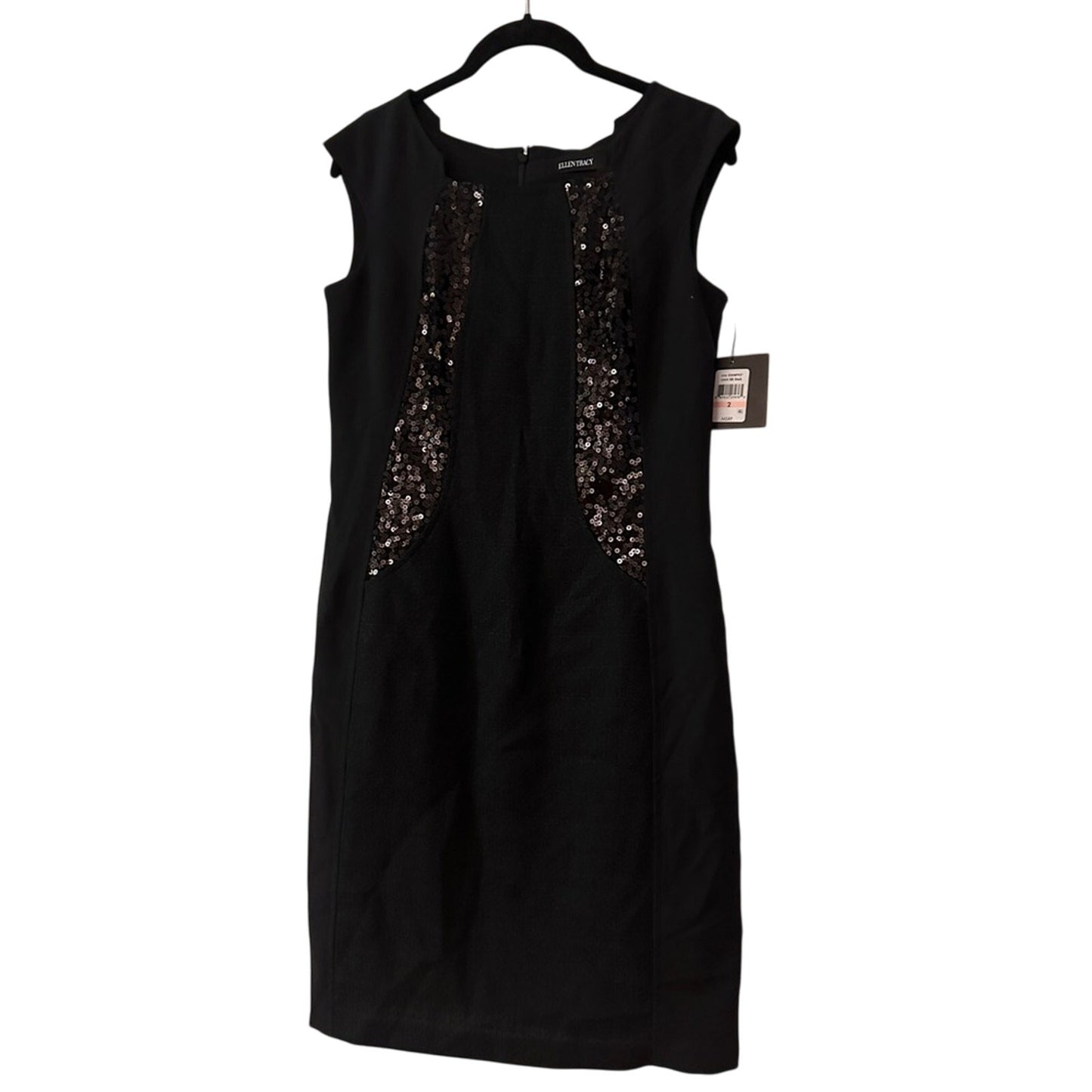 NWT Ellen Tracy black sleeveless dress size 2