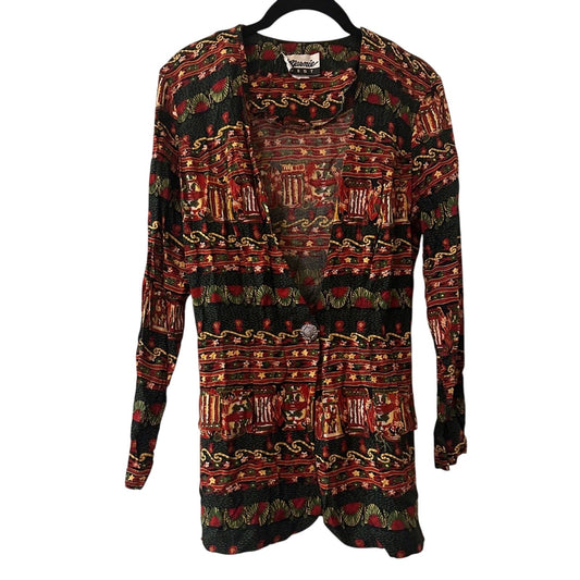 Vintage Marnie West Indian block print blazer geometric print size 9/10