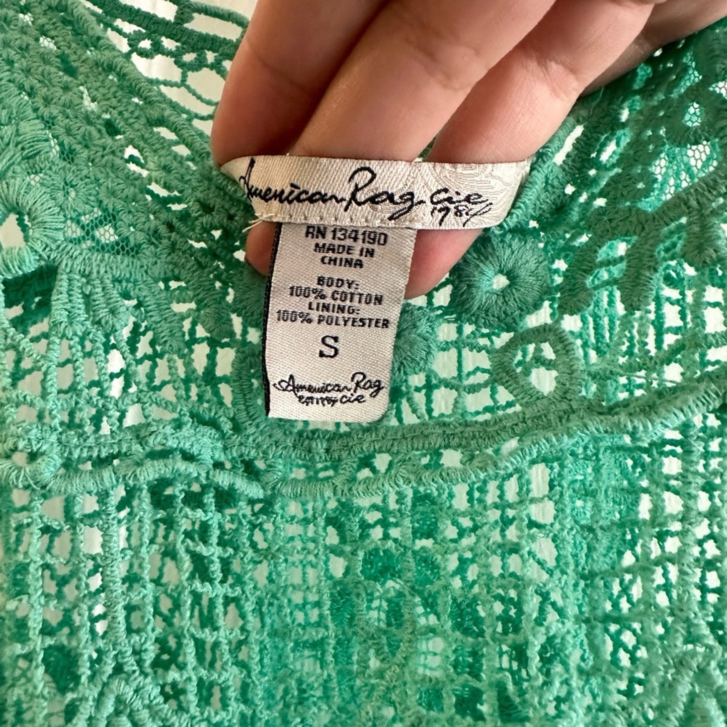 American Rag crochet dress size small