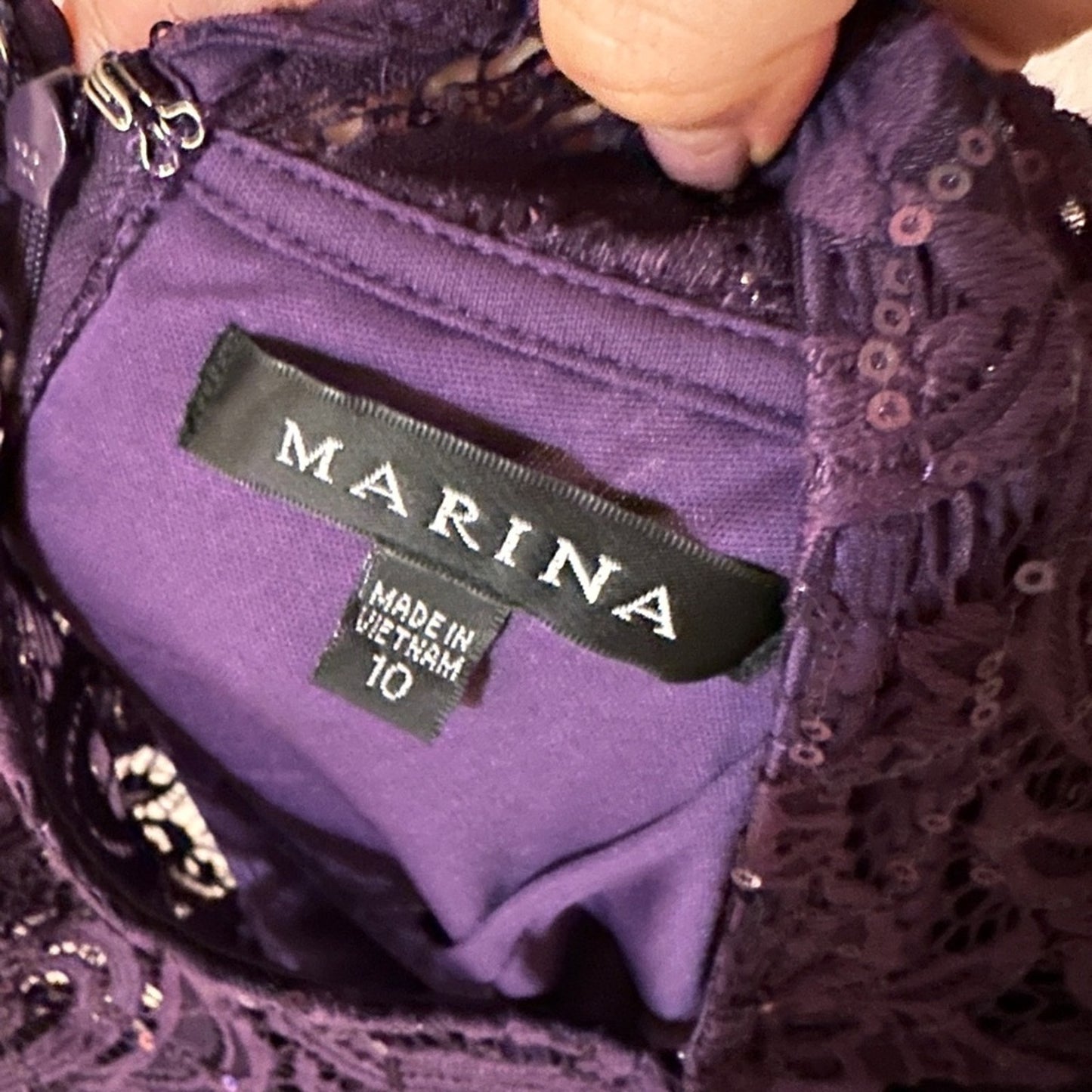 Marina purple lace and sequin size 10