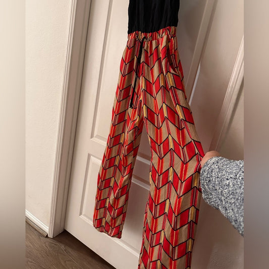My Story black and red multicolored jumpsuit size large