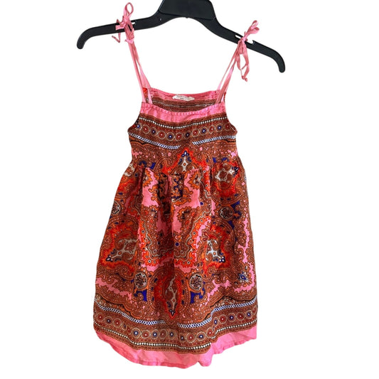 Twelfth Street baby pink paisley mixed print tank dress size 4