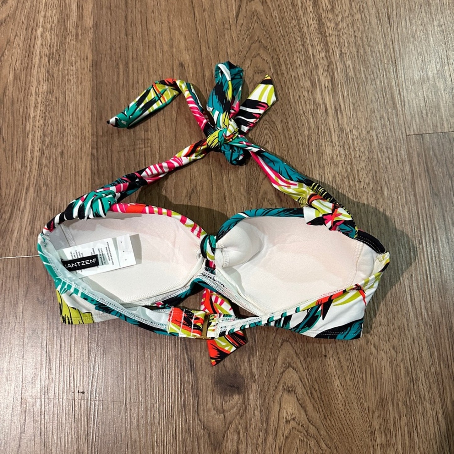 Janzen tropical print bathing suit top size 6