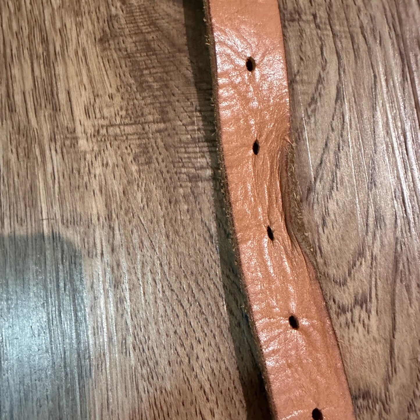 Light brown leather belt