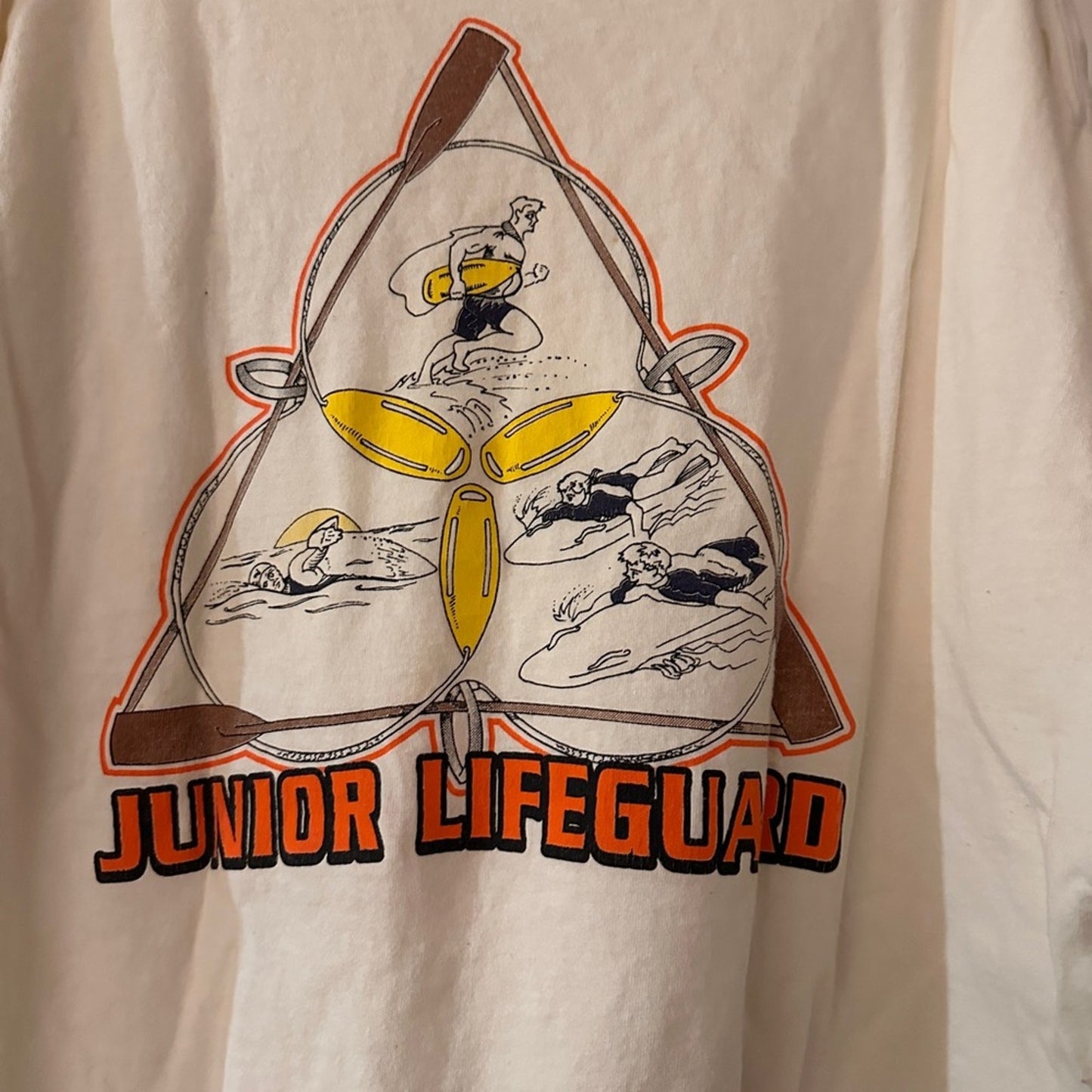 Hanes Venice beach Jr Lifeguard graphic tee size large