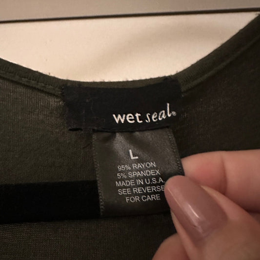 🍷Vintage Y2K wetseal green racer tank dress size large