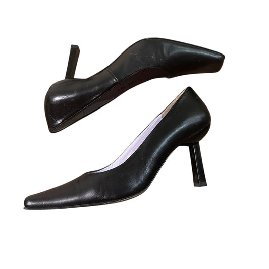 Martinez Valero black rectangle heels size 8.5