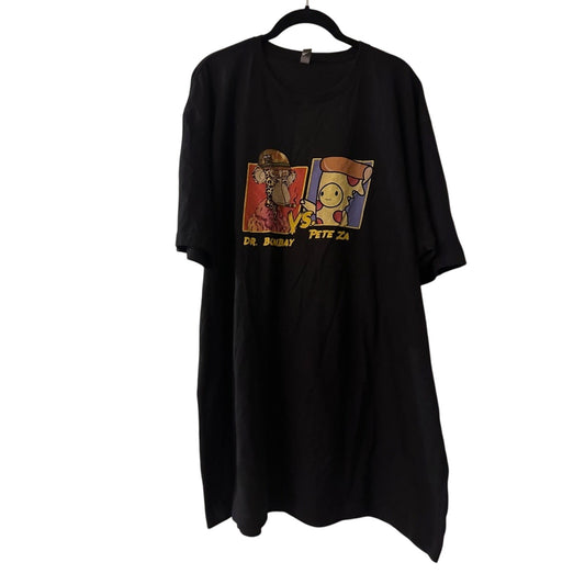 Dr. Bombay vs Pete Za black graphic tee size 3XL