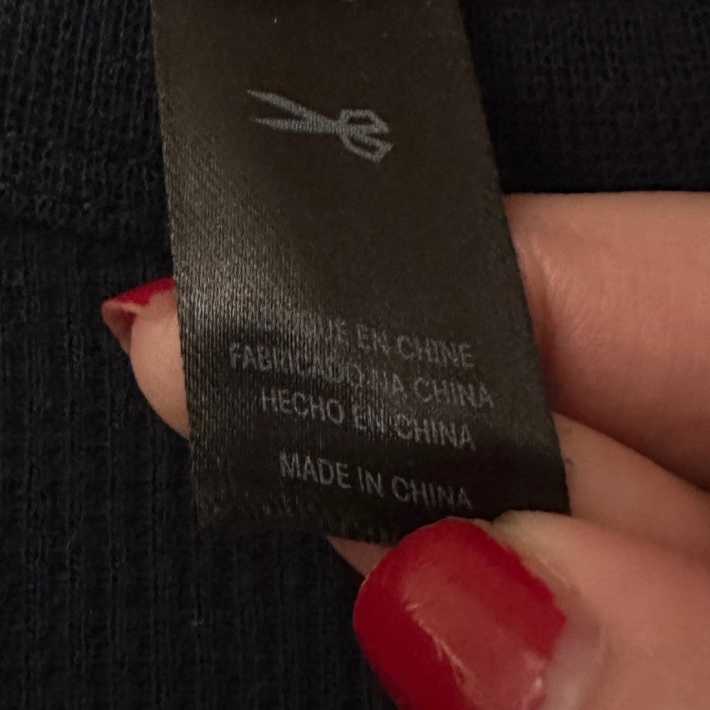 Volcum navy blue waffle knit long sleeve tee size medium