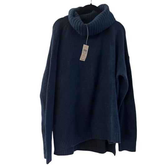 NWT Ann Taylor Outlet wool blend blue turquoise turtleneck size XL