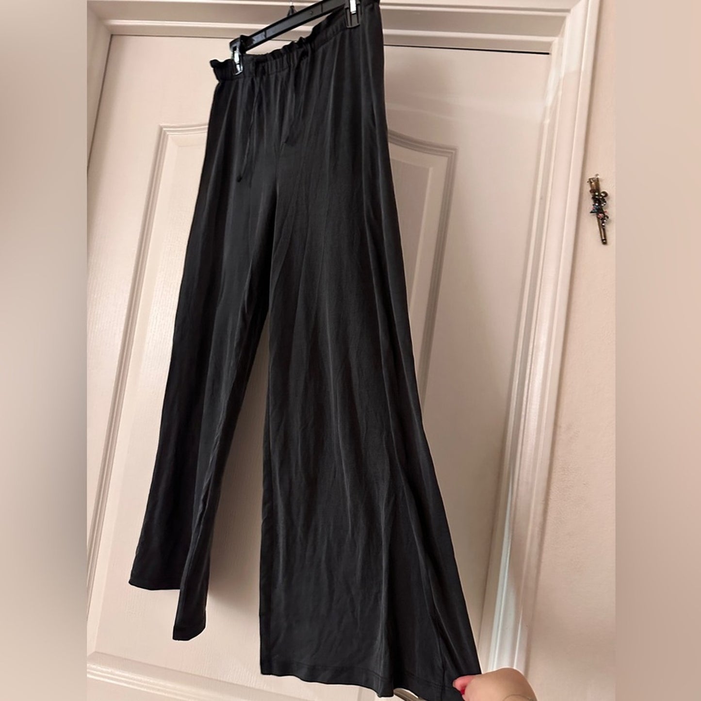 Zara dark grey tie waist trouser pants size medium