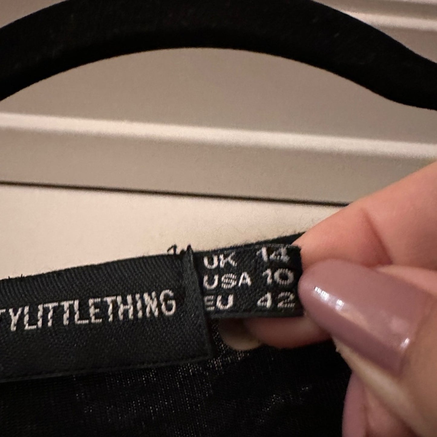 Prettylittlething black long sleeve top size 10