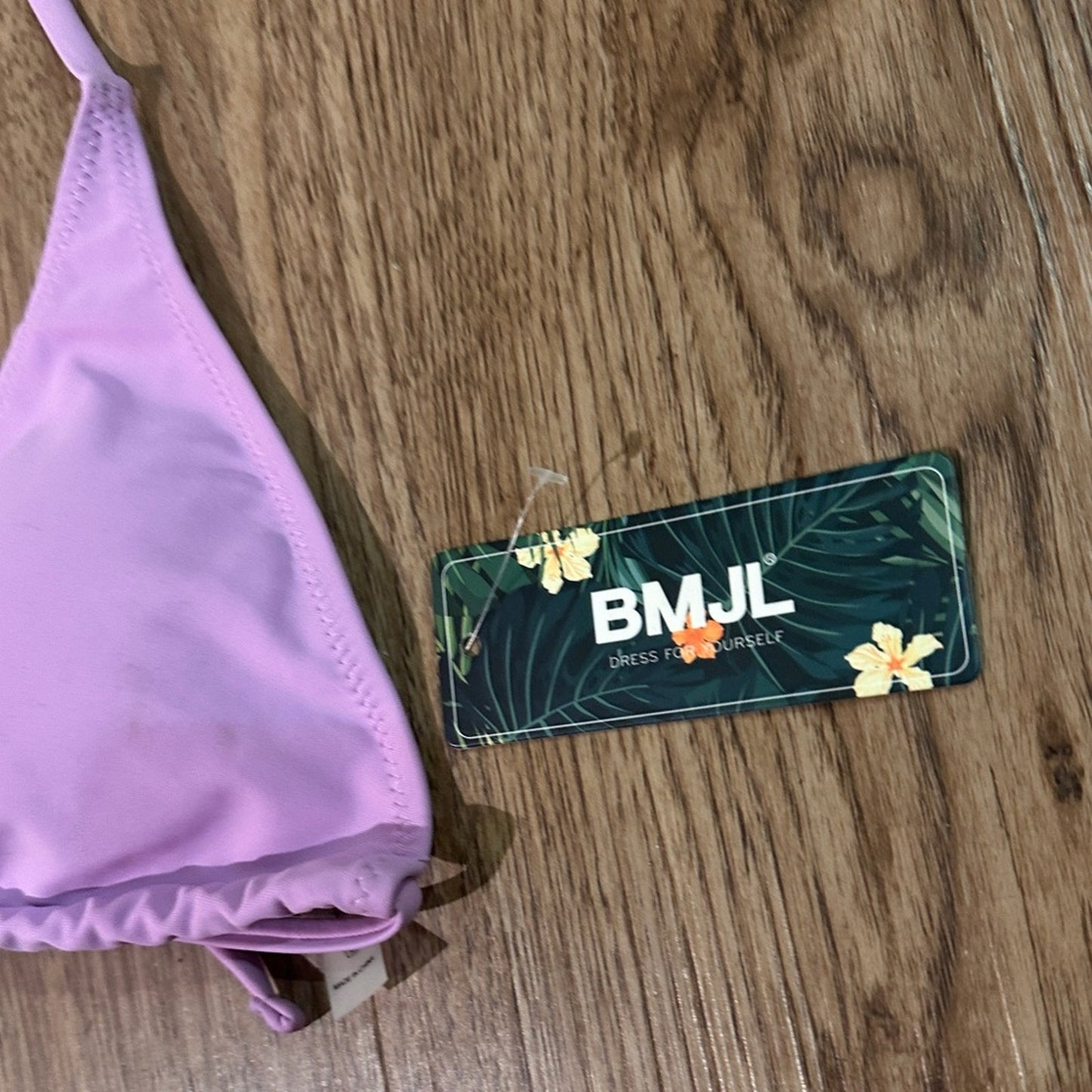NWT BMJL purple bikini top size large