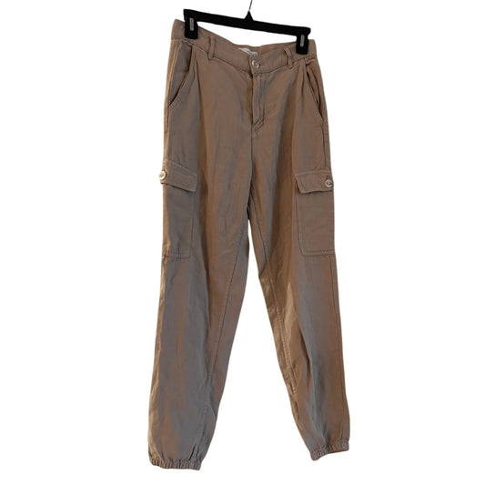 Zara beige linen blend cargo jogger pants size small