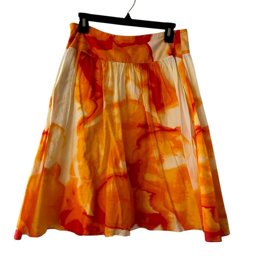 Isaac Mizrahi for target orange and white cotton skirt size 4