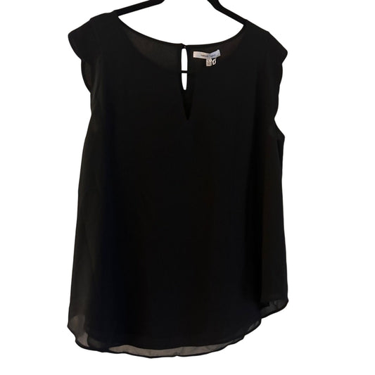 NWT Naked zebra black chiffon blouse size large