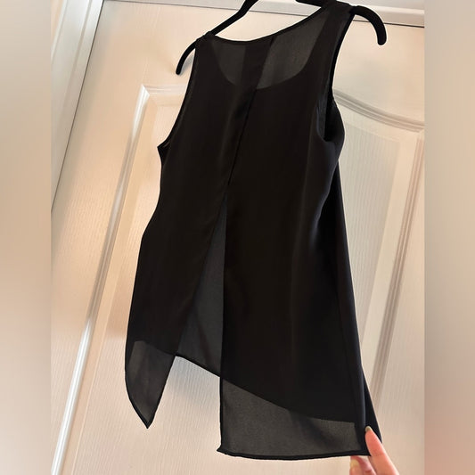 Express size small black chiffon sleeveless blouse size small