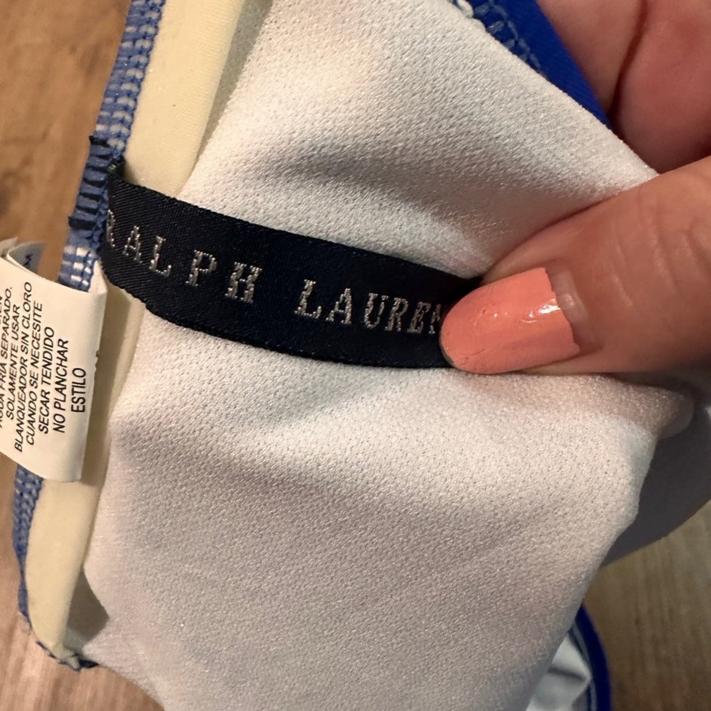 Ralph Lauren blue tankini top size large