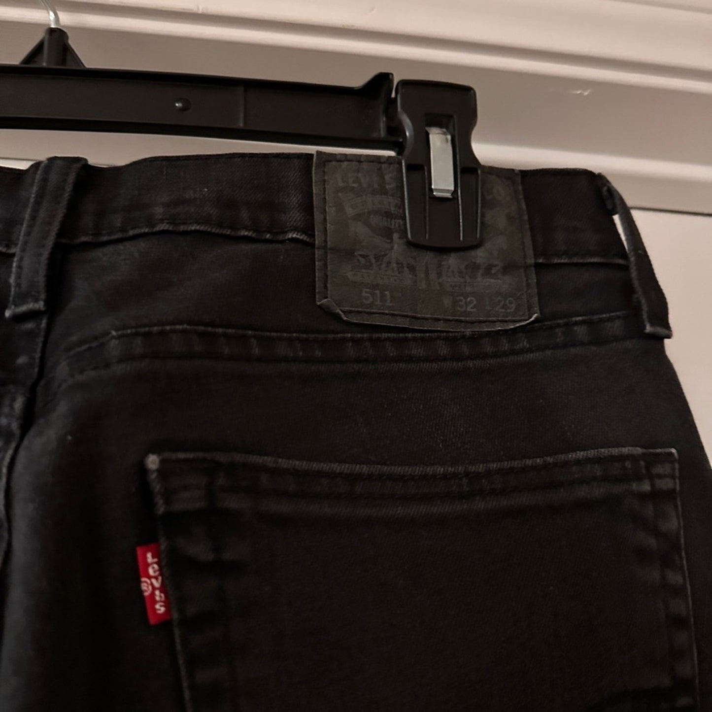 Levi’s black 511 straight leg jeans size 32/29