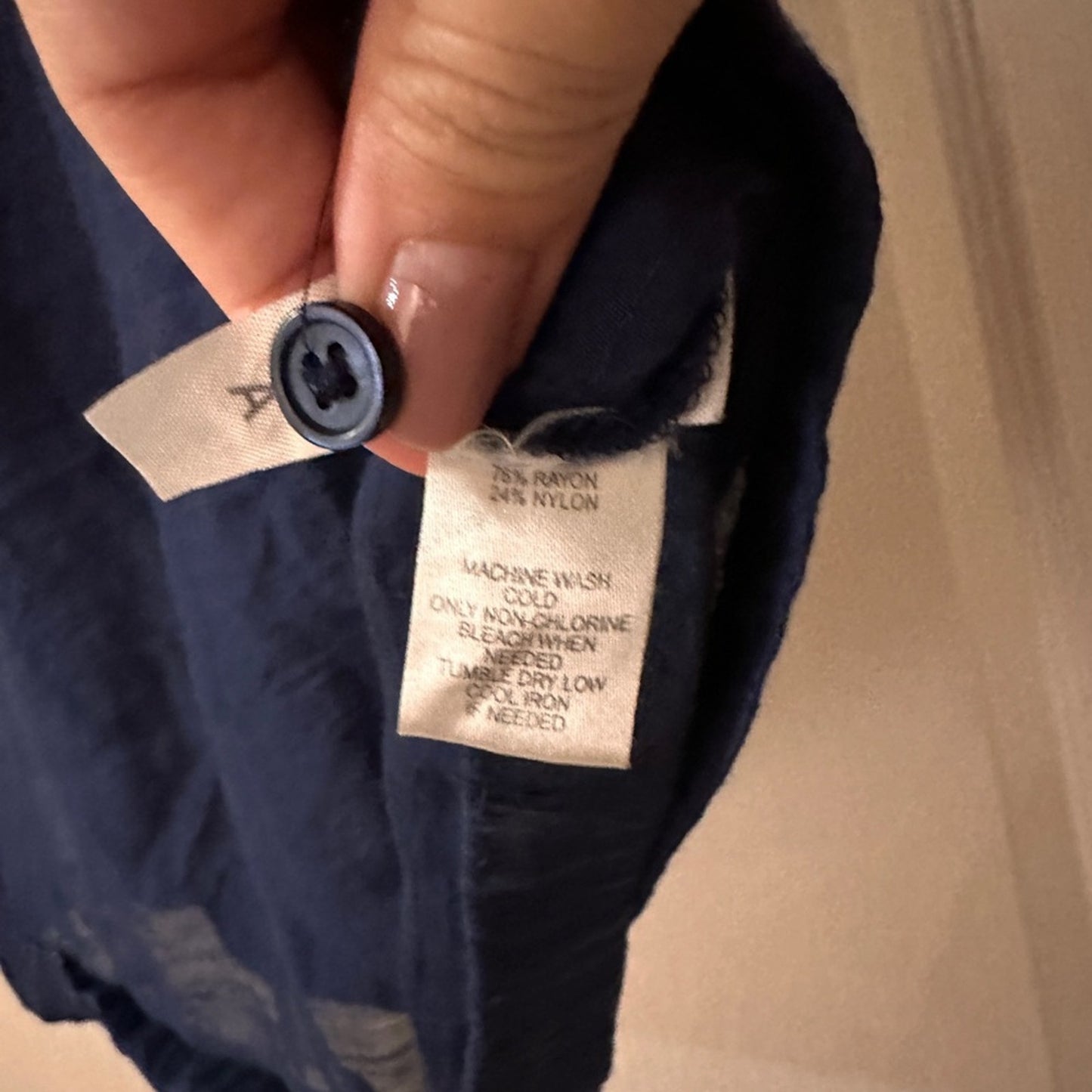 Ann Taylor LOFT baby blue sleeves lightweight blouse size small