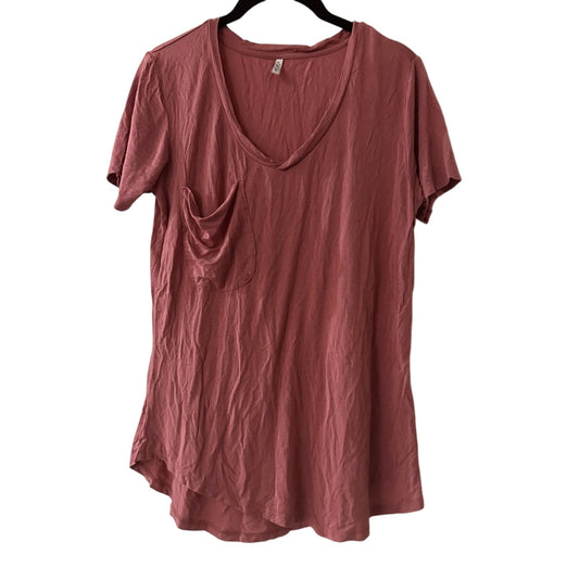 Zsupply slouchy mauve vneck pocket tee size small
